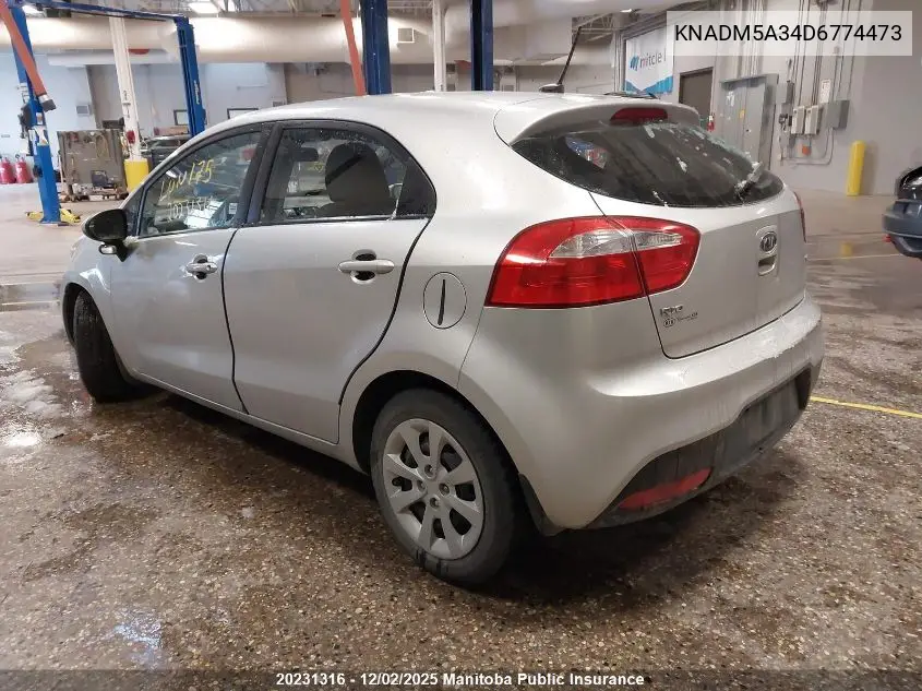KNADM5A34D6774473 2013 Kia Rio 5 Lx