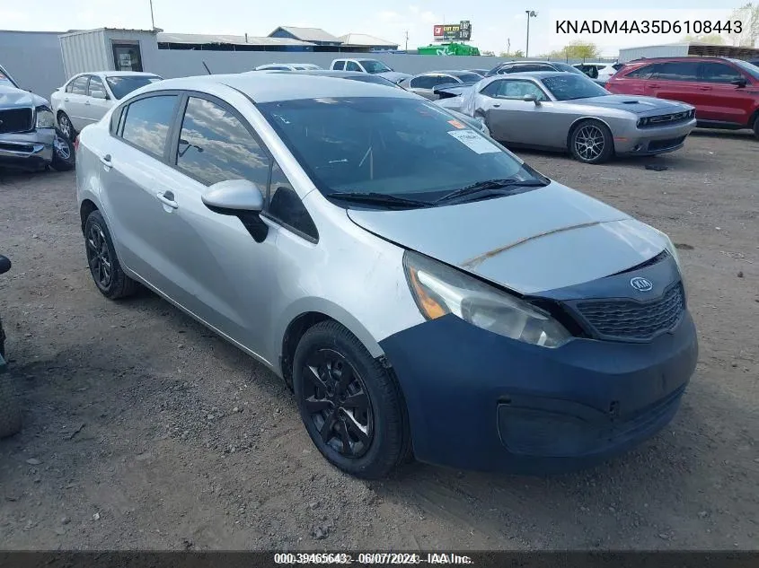 KNADM4A35D6108443 2013 Kia Rio Lx