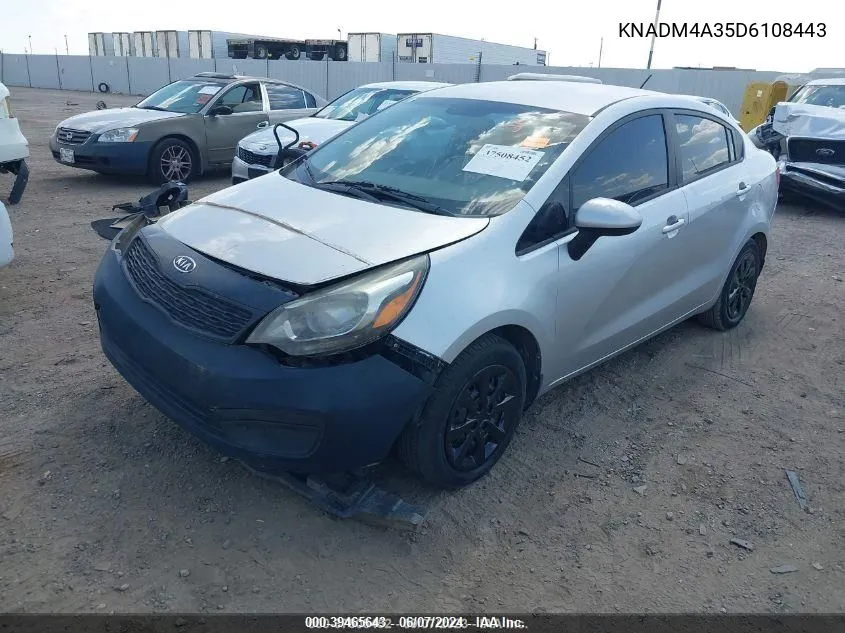 KNADM4A35D6108443 2013 Kia Rio Lx