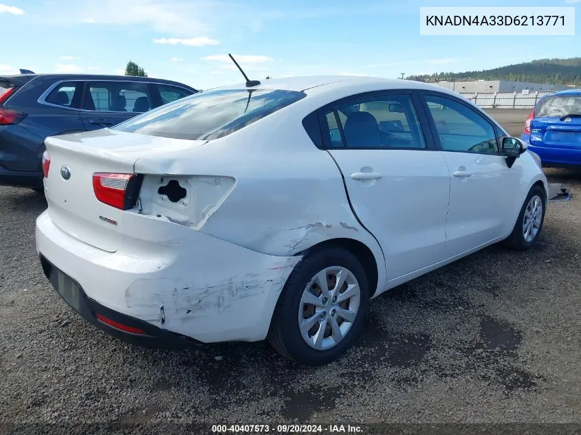 KNADN4A33D6213771 2013 Kia Rio Ex