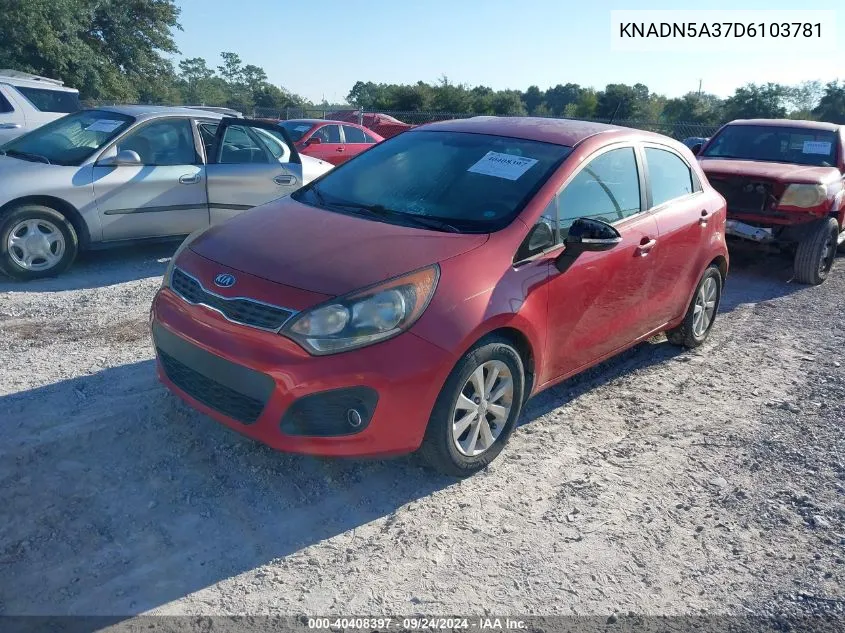 KNADN5A37D6103781 2013 Kia Rio Ex