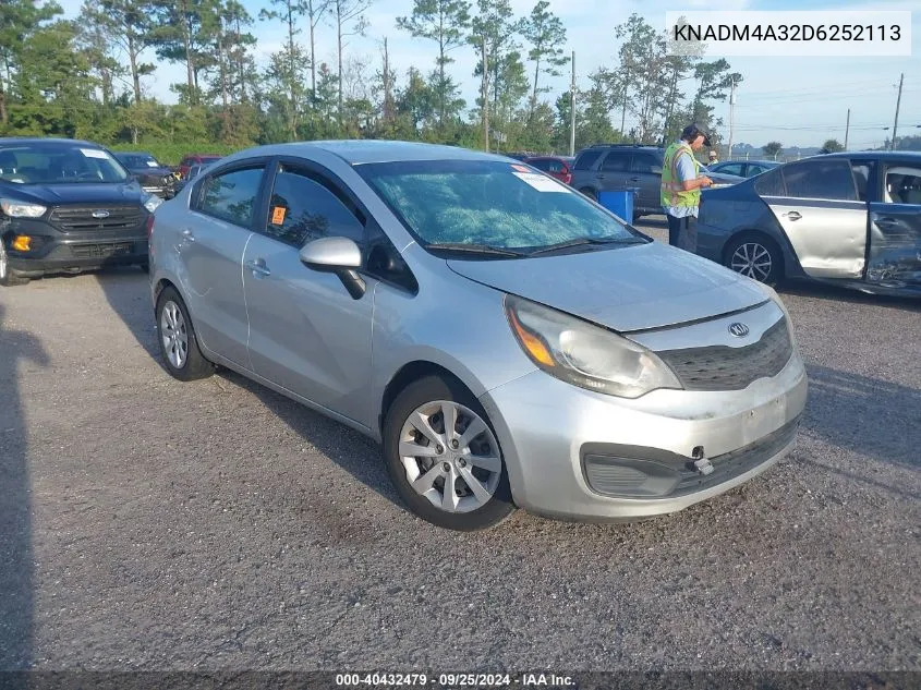 KNADM4A32D6252113 2013 Kia Rio Lx