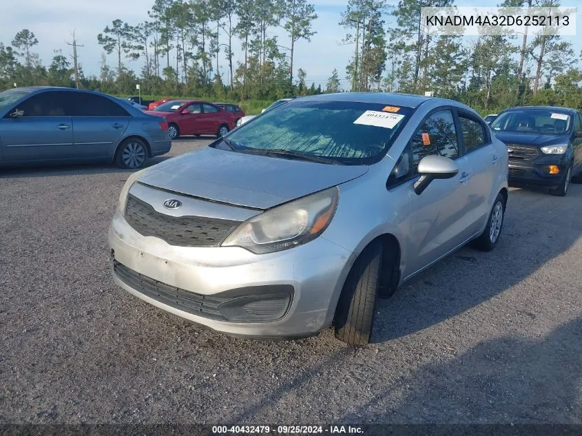 KNADM4A32D6252113 2013 Kia Rio Lx