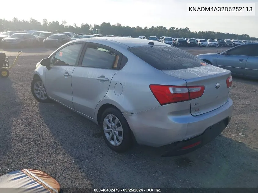 KNADM4A32D6252113 2013 Kia Rio Lx