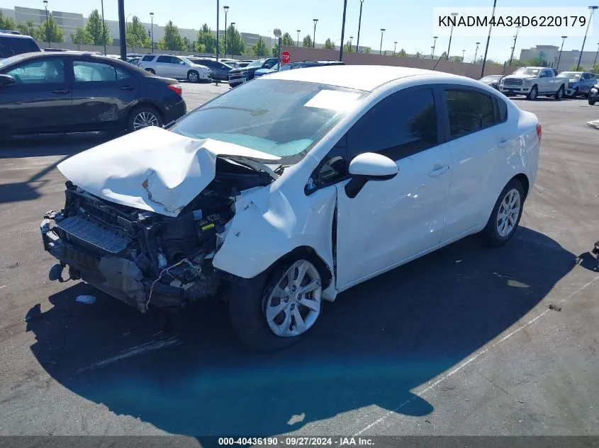 KNADM4A34D6220179 2013 Kia Rio Lx