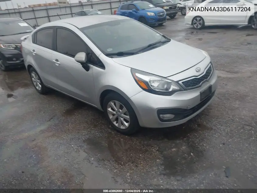 KNADN4A33D6117204 2013 Kia Rio Ex