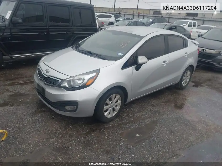 KNADN4A33D6117204 2013 Kia Rio Ex