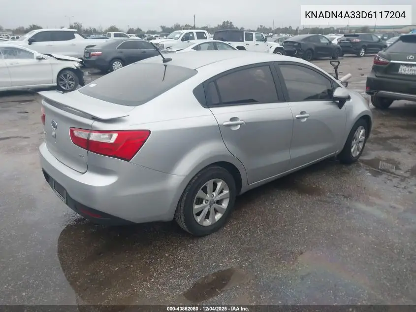 KNADN4A33D6117204 2013 Kia Rio Ex