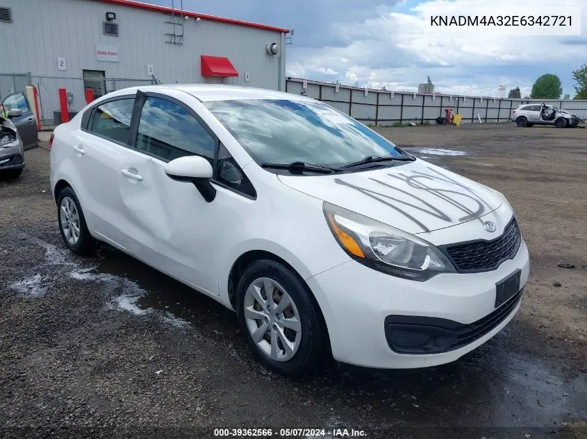 KNADM4A32E6342721 2014 Kia Rio Lx