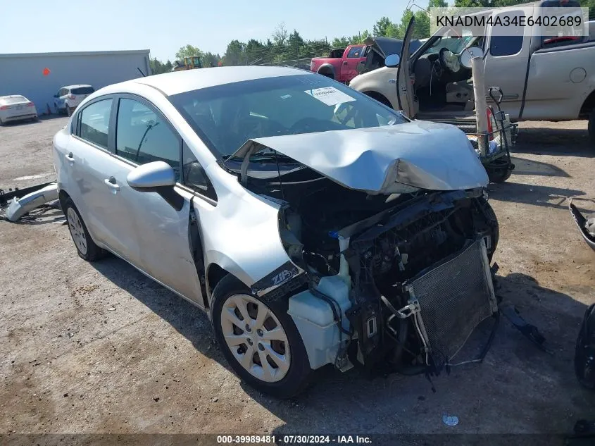 KNADM4A34E6402689 2014 Kia Rio Lx