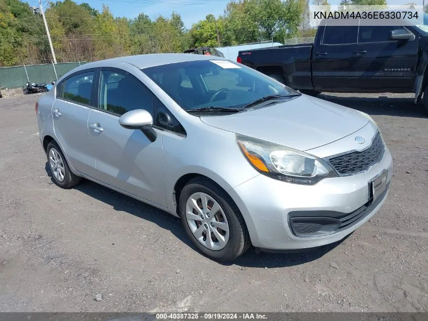 KNADM4A36E6330734 2014 Kia Rio Lx