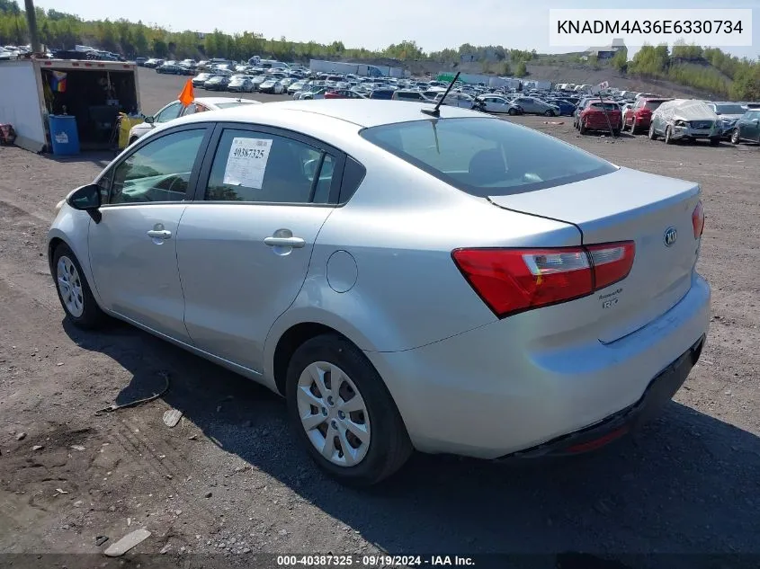 KNADM4A36E6330734 2014 Kia Rio Lx