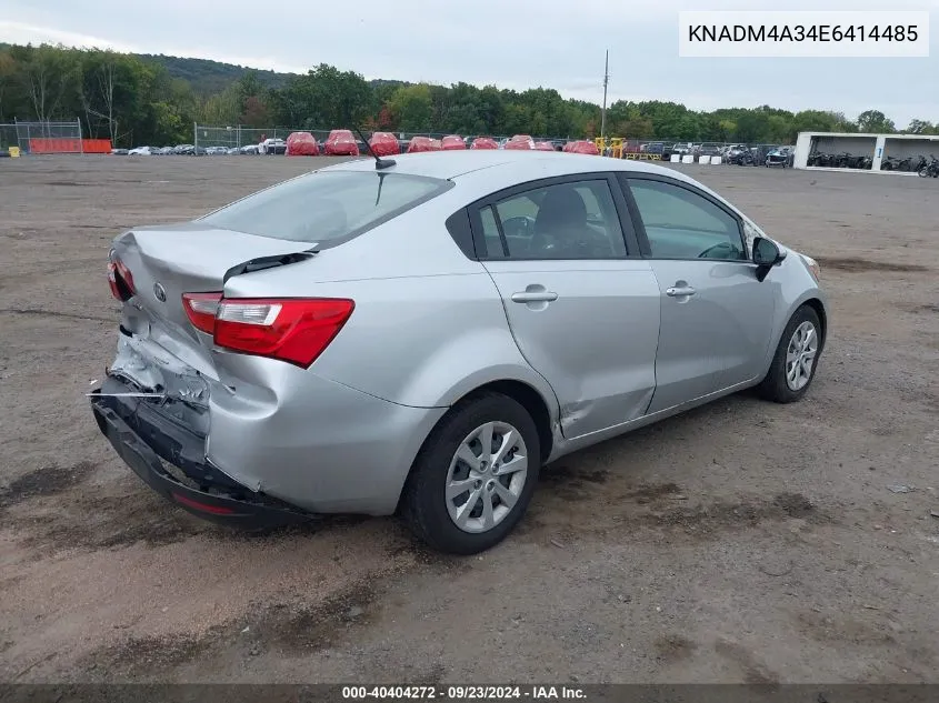 KNADM4A34E6414485 2014 Kia Rio Lx