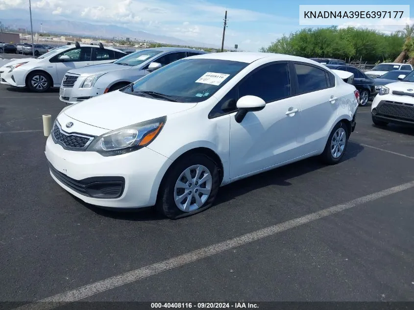 KNADN4A39E6397177 2014 Kia Rio Ex