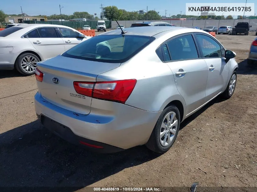 KNADM4A38E6419785 2014 Kia Rio Lx