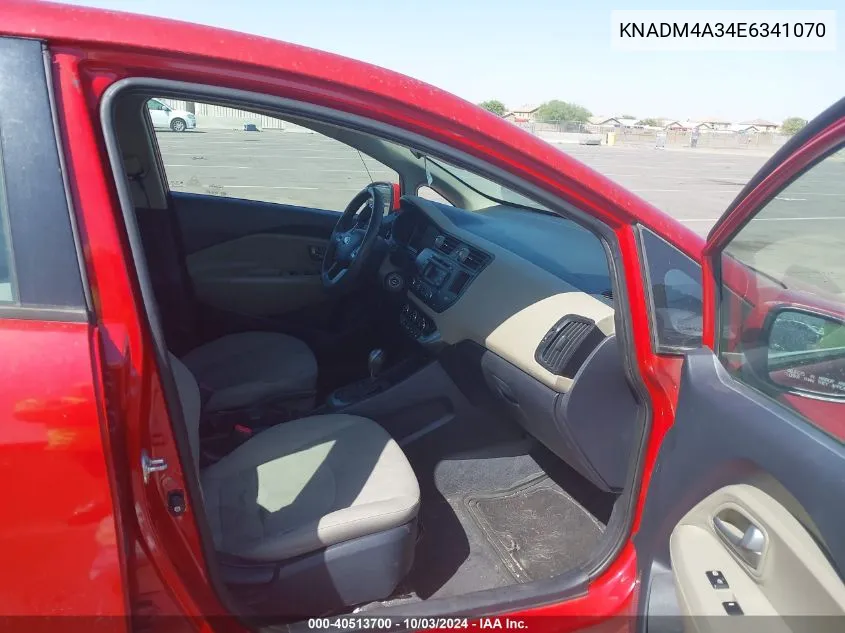 KNADM4A34E6341070 2014 Kia Rio Lx