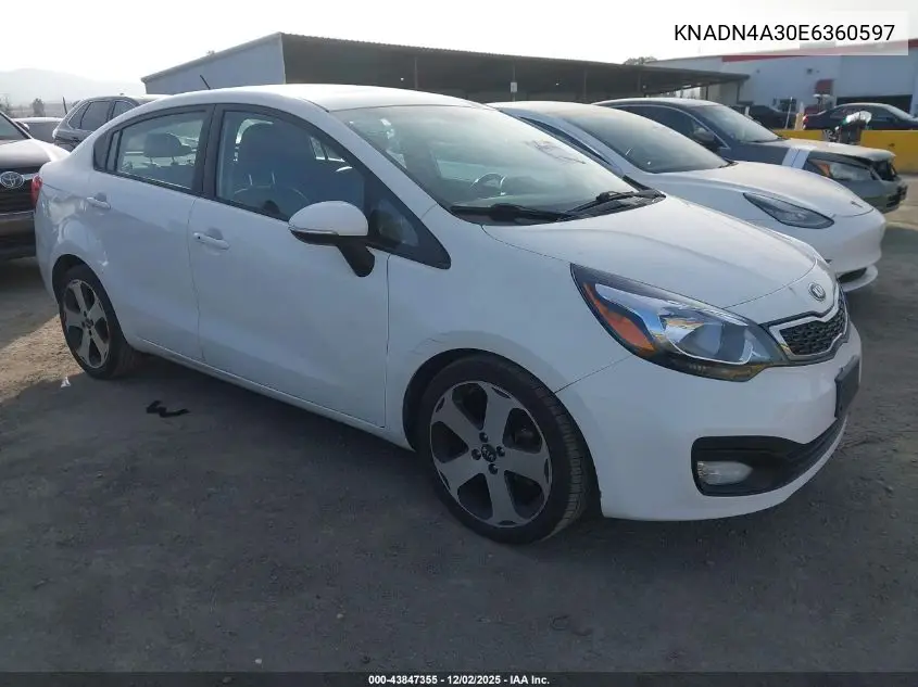KNADN4A30E6360597 2014 Kia Rio Sx
