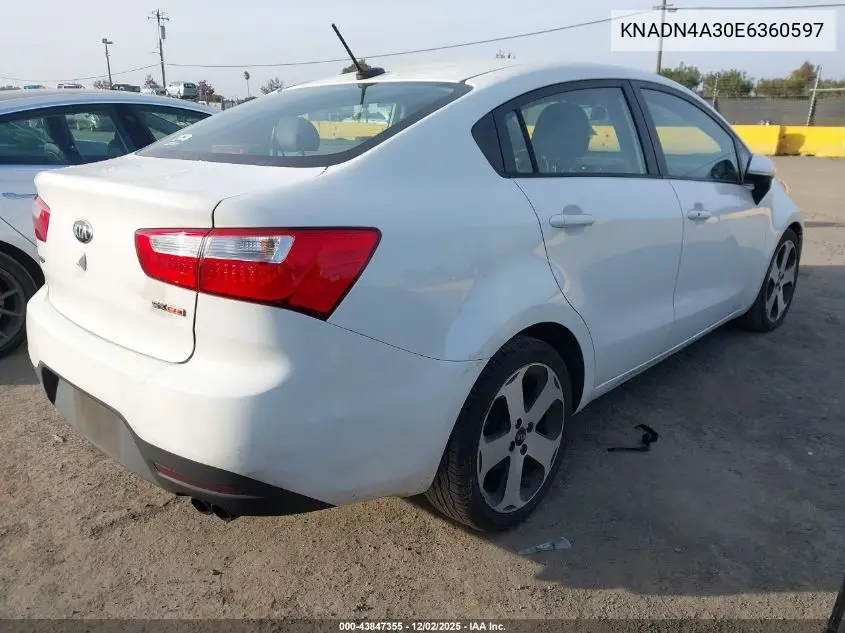 KNADN4A30E6360597 2014 Kia Rio Sx