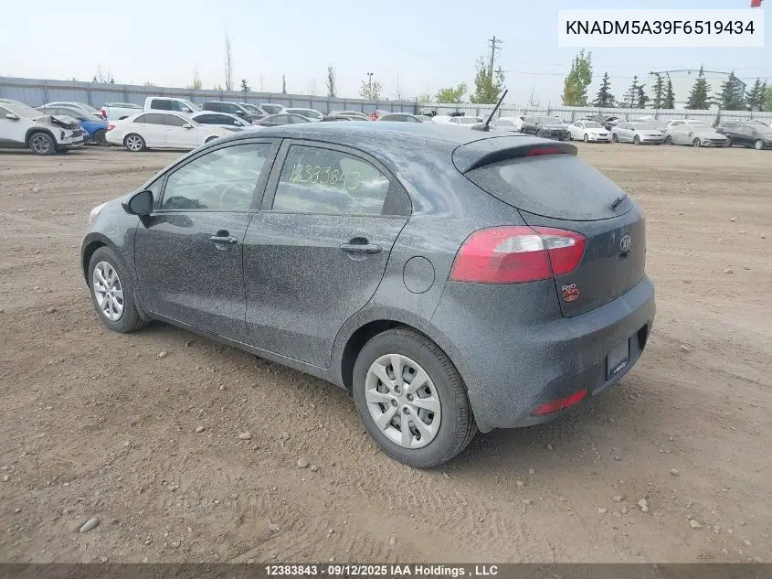 KNADM5A39F6519434 2015 Kia Rio Ex/Lx/Lx+/Sx