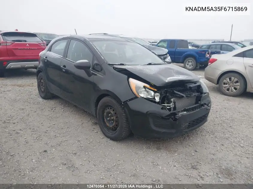 KNADM5A35F6715869 2015 Kia Rio Lx