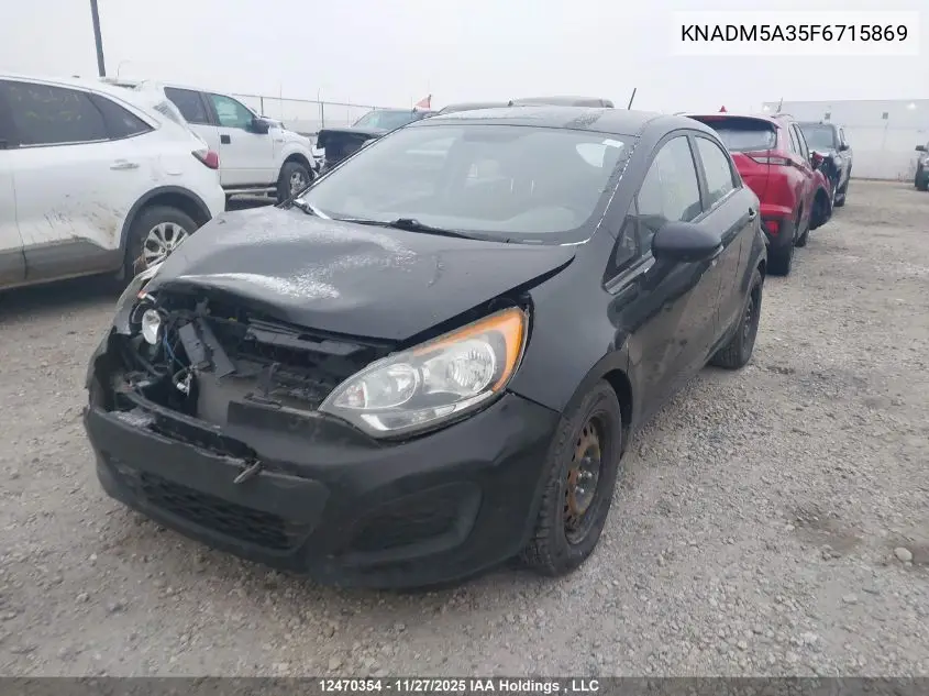 KNADM5A35F6715869 2015 Kia Rio Lx