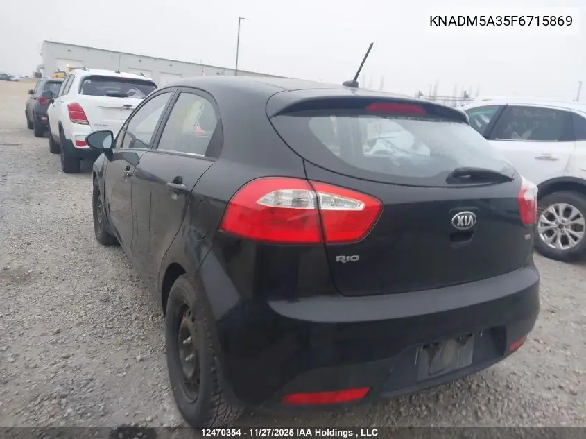 KNADM5A35F6715869 2015 Kia Rio Lx