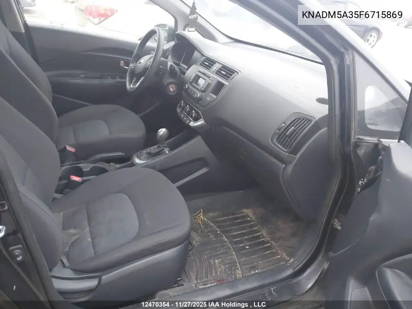 KNADM5A35F6715869 2015 Kia Rio Lx