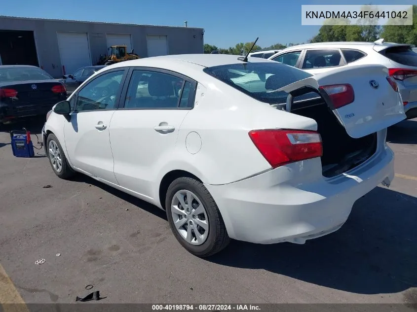 KNADM4A34F6441042 2015 Kia Rio Lx