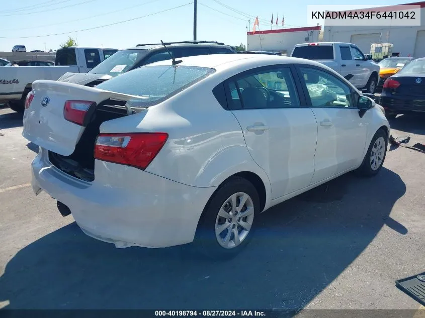 KNADM4A34F6441042 2015 Kia Rio Lx