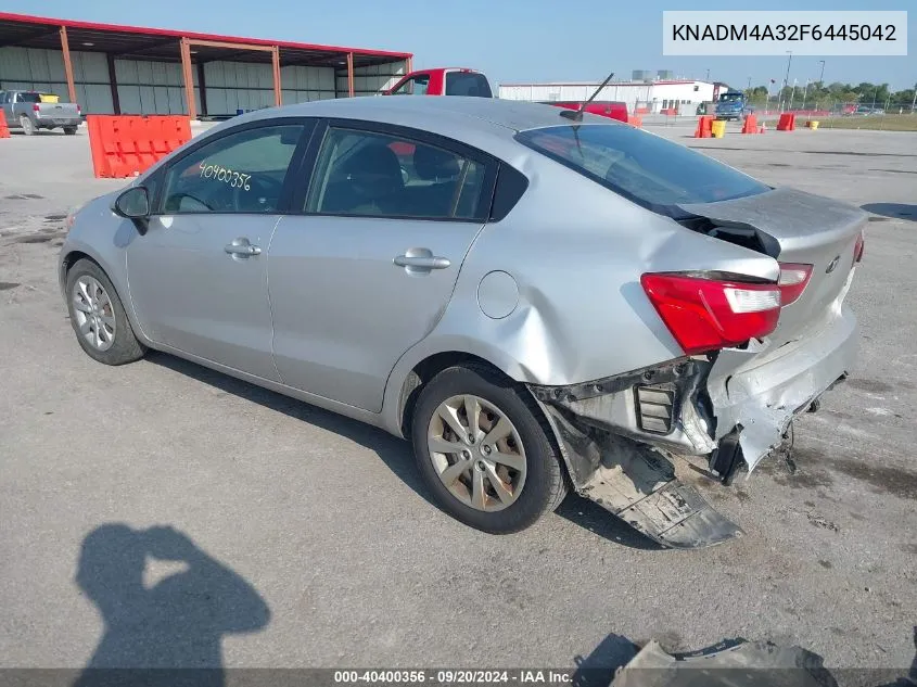 KNADM4A32F6445042 2015 Kia Rio Lx