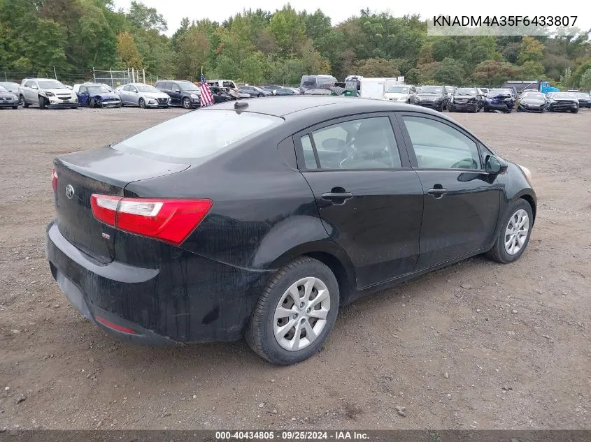 KNADM4A35F6433807 2015 Kia Rio Lx