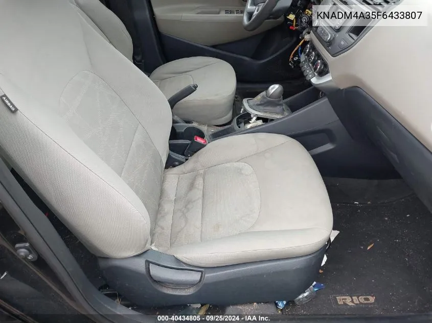 KNADM4A35F6433807 2015 Kia Rio Lx