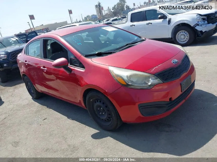 KNADM4A36F6427420 2015 Kia Rio Lx