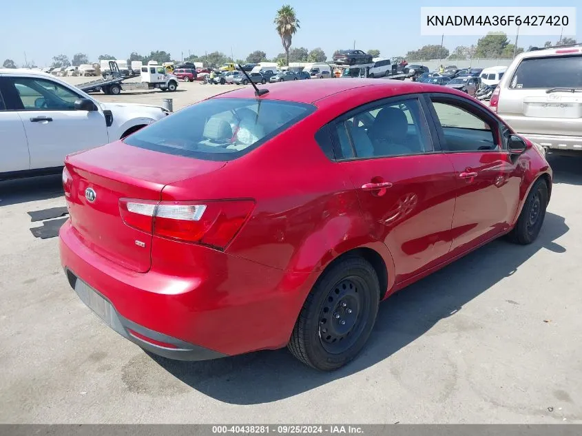 KNADM4A36F6427420 2015 Kia Rio Lx