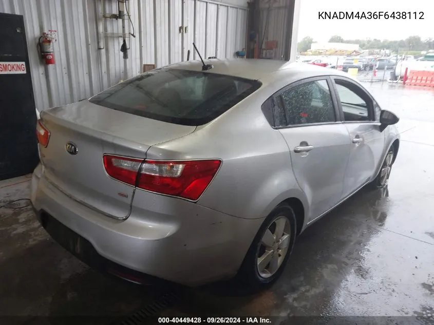 KNADM4A36F6438112 2015 Kia Rio Lx