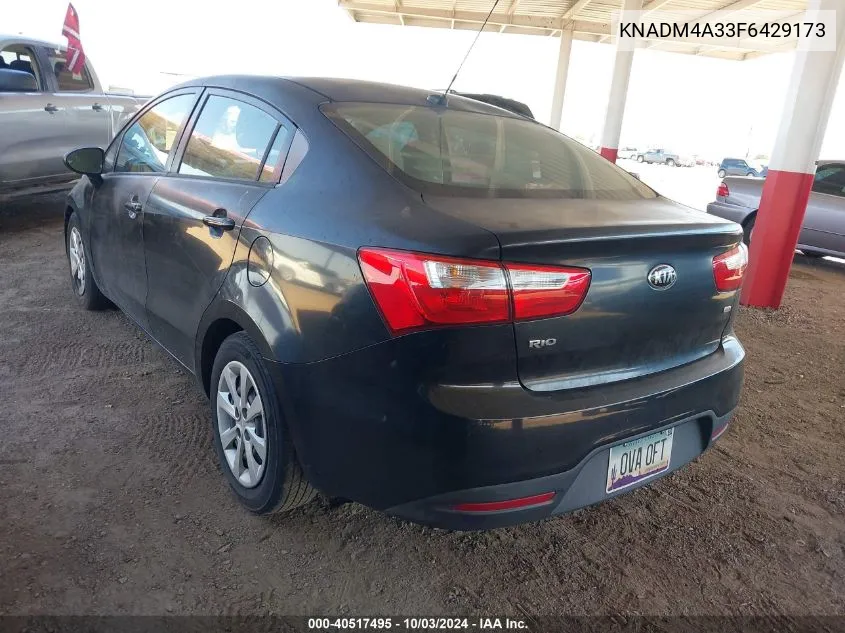 KNADM4A33F6429173 2015 Kia Rio Lx