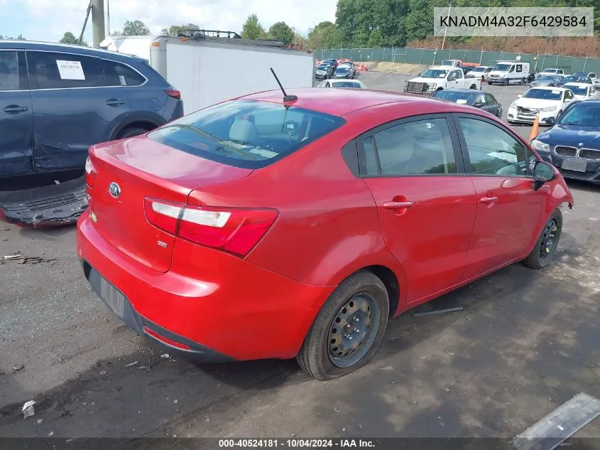 KNADM4A32F6429584 2015 Kia Rio Lx