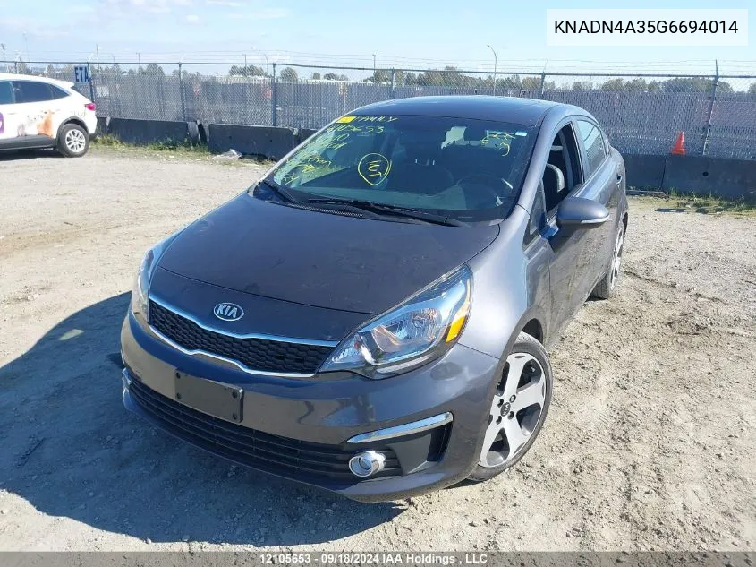 KNADN4A35G6694014 2016 Kia Rio