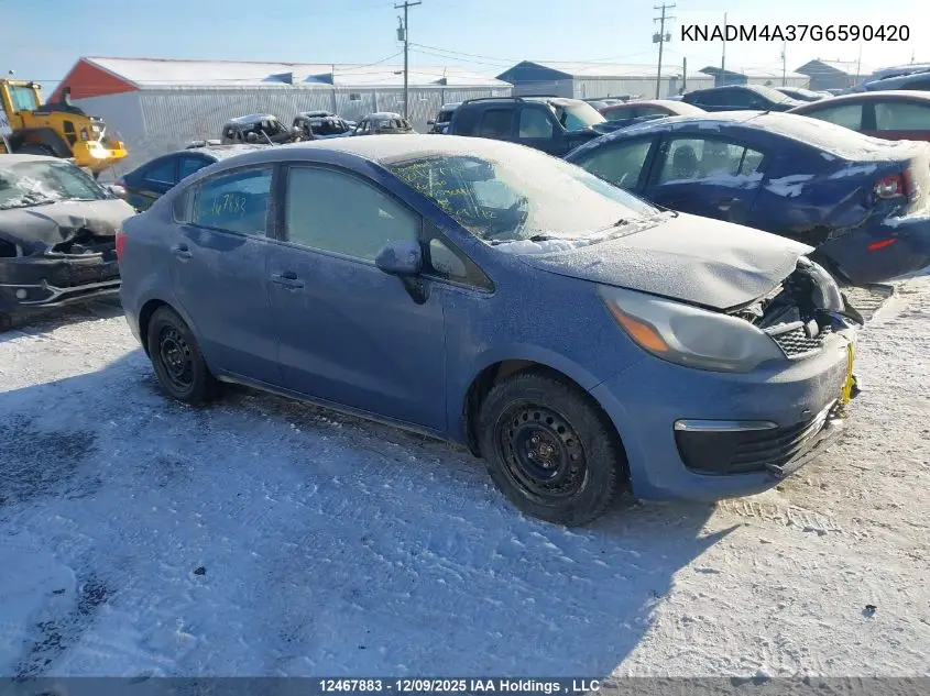 KNADM4A37G6590420 2016 Kia Rio Ex/Ex+ W/Sunroof/Lx/Lx+/Lx+ Eco/Sx