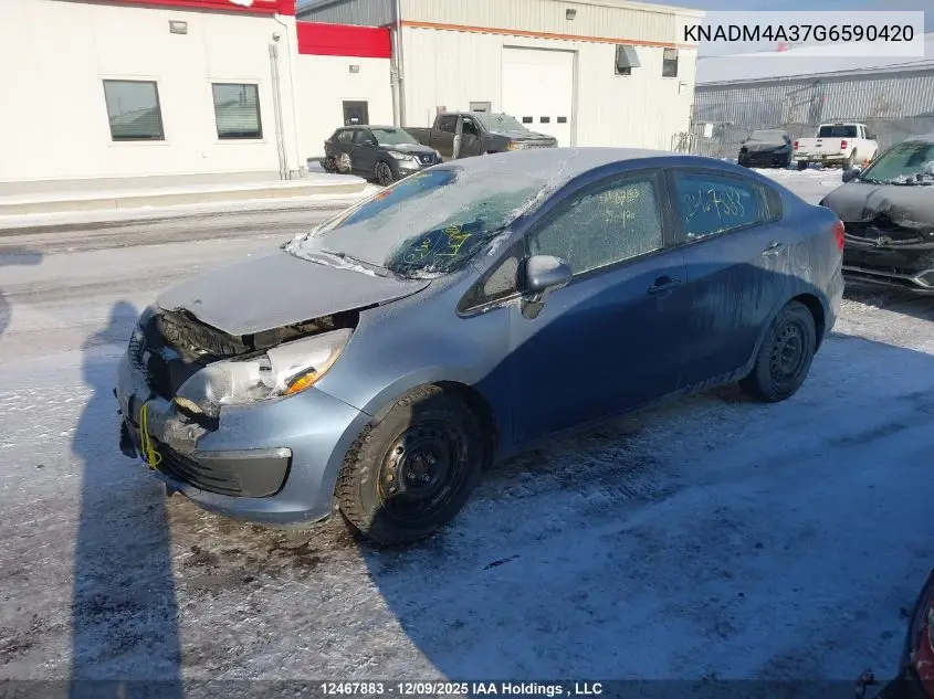 KNADM4A37G6590420 2016 Kia Rio Ex/Ex+ W/Sunroof/Lx/Lx+/Lx+ Eco/Sx