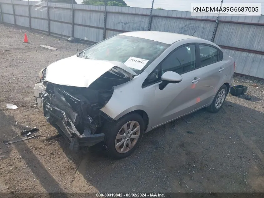 KNADM4A39G6687005 2016 Kia Rio Lx