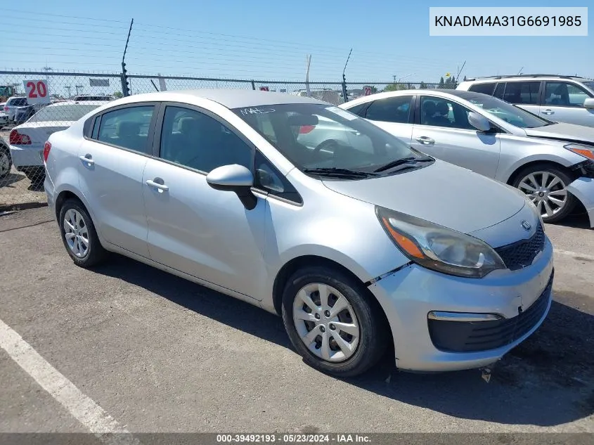 KNADM4A31G6691985 2016 Kia Rio Lx