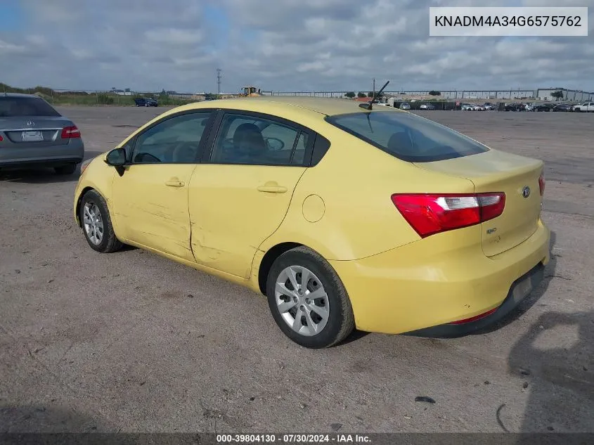 KNADM4A34G6575762 2016 Kia Rio Lx