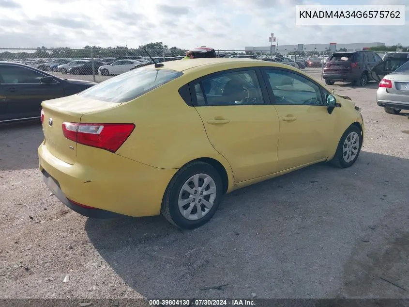 KNADM4A34G6575762 2016 Kia Rio Lx