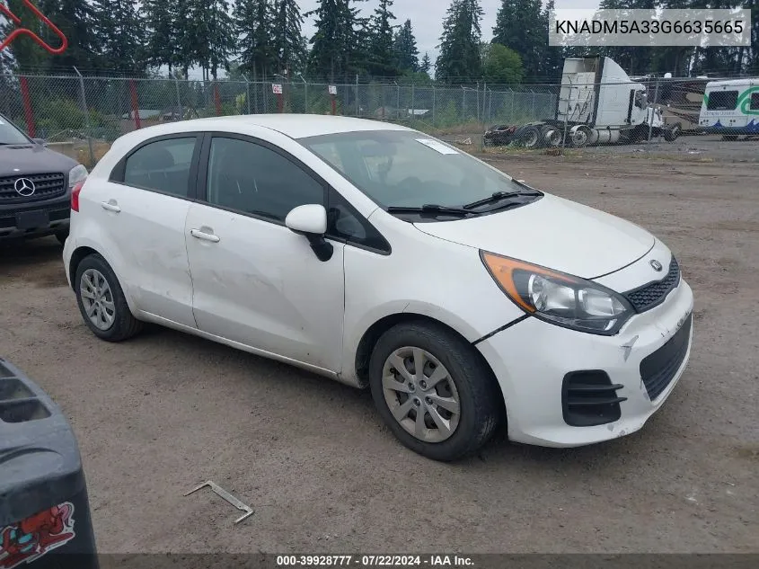 KNADM5A33G6635665 2016 Kia Rio Lx