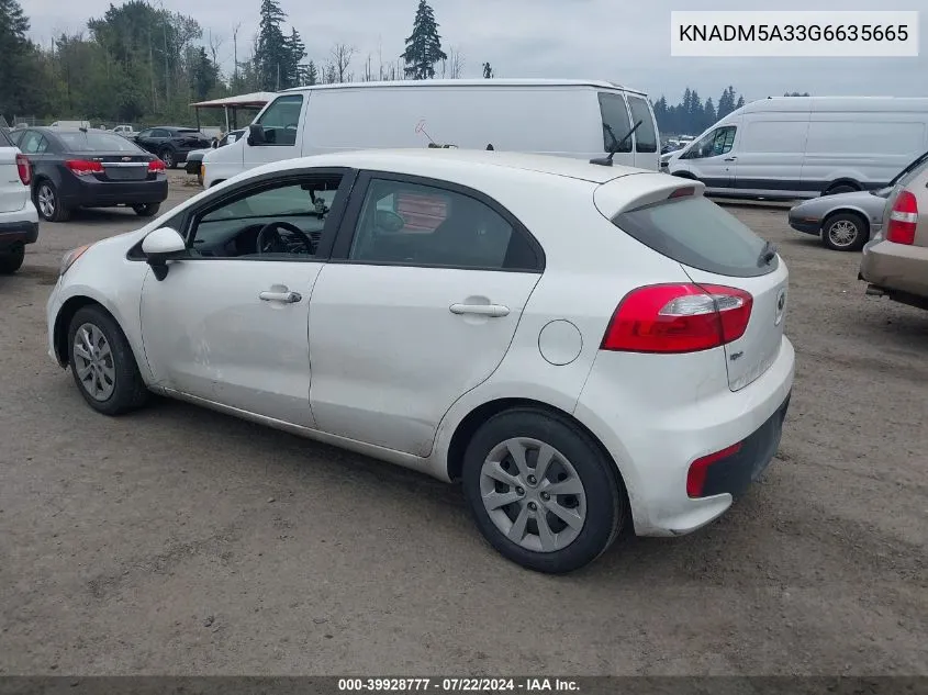 KNADM5A33G6635665 2016 Kia Rio Lx