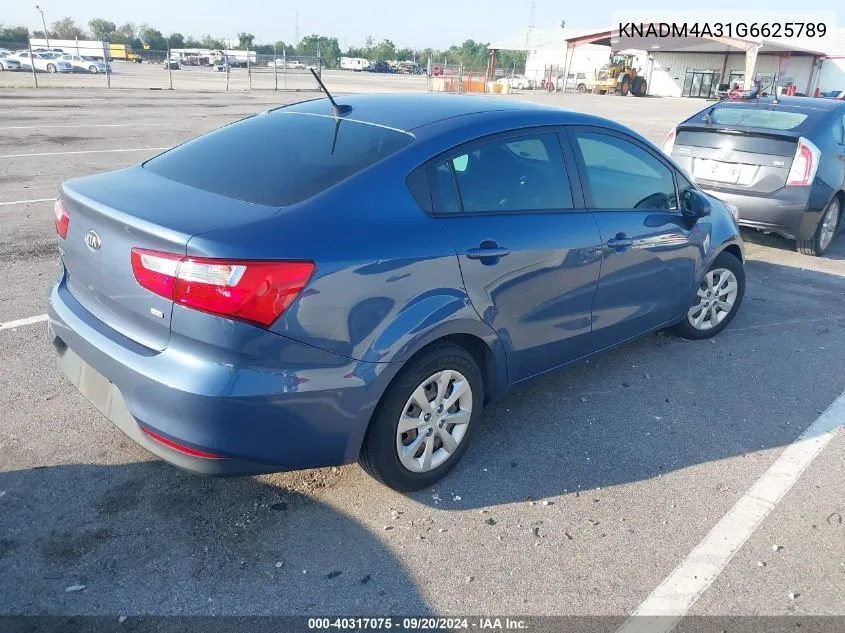 KNADM4A31G6625789 2016 Kia Rio Lx