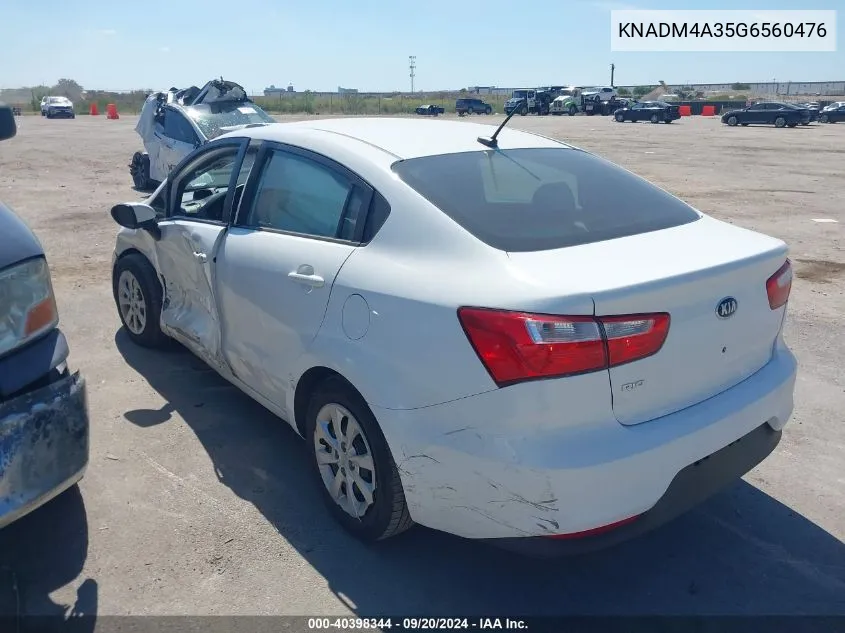 KNADM4A35G6560476 2016 Kia Rio Lx