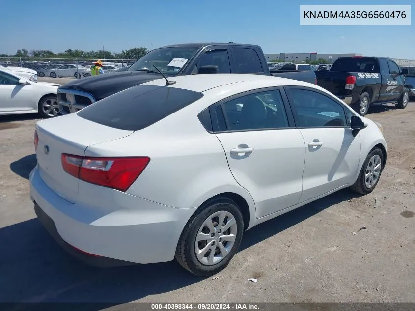 KNADM4A35G6560476 2016 Kia Rio Lx