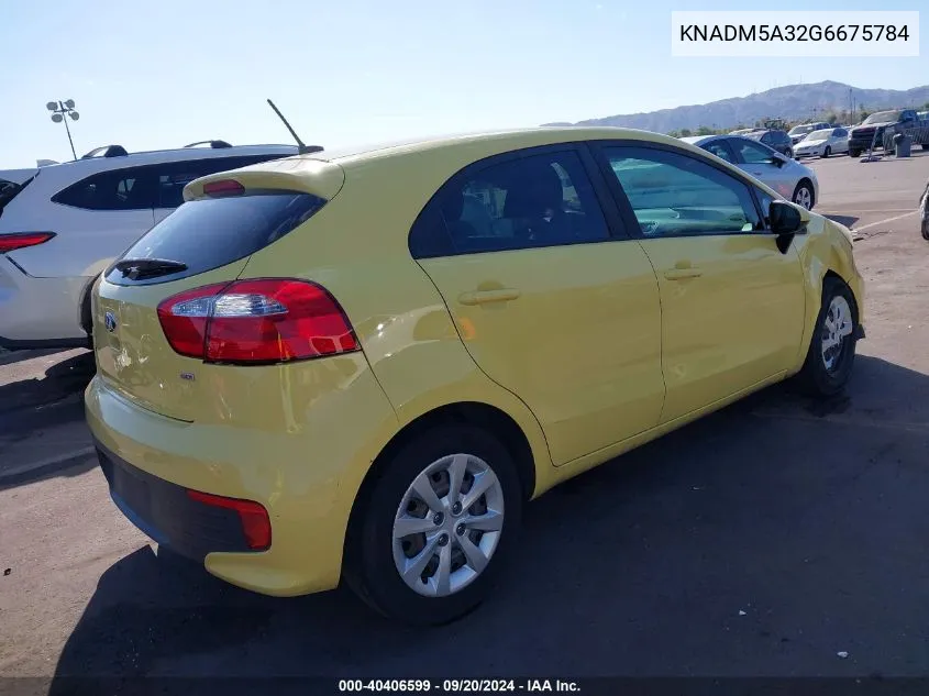 KNADM5A32G6675784 2016 Kia Rio Lx